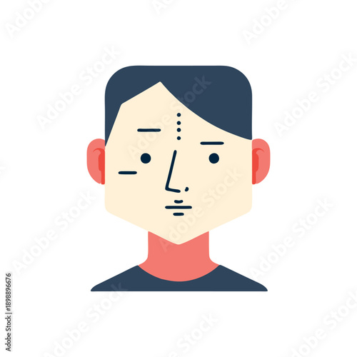 vector funny cartoon casual man