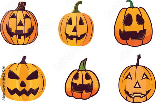 pumpkin faces ,  jack o' lantern pumpkin faces icons