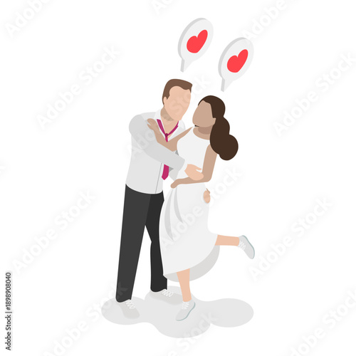 3D Isometric Flat Vector Illustration of Happy Family Moments, Portraying Love, Joy, And Togetherness In Human Relationships Concept.. Item 3