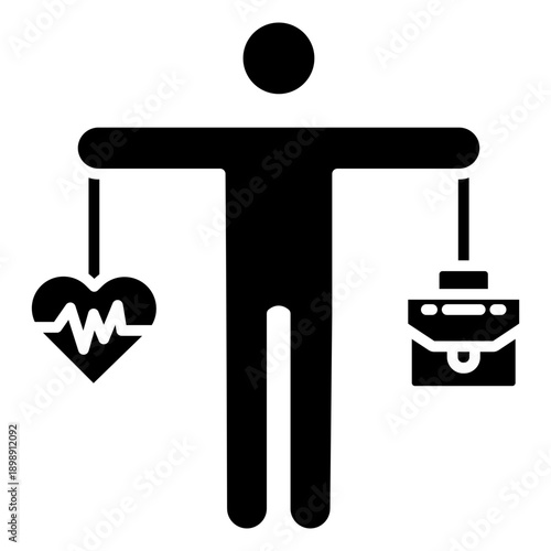 Worklife Balance Glyph Icon