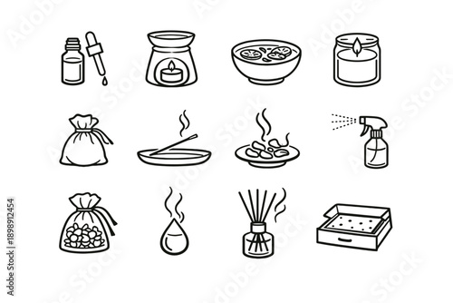 Mist burning ceramic lamp vector spritz generation wood image icon holder scent