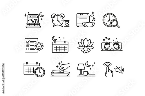 Use step image cue routine shared icon mindful simple generation planning vector
