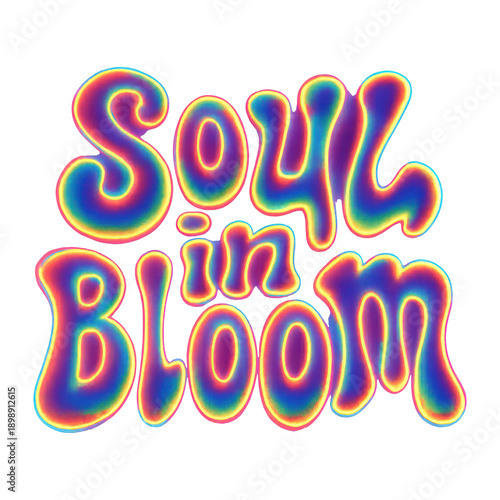 PNG Psychedelic vibrant text design