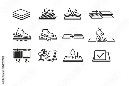Plus mat absorbent silhouettes simple vector image calm efficiency generation drying icon