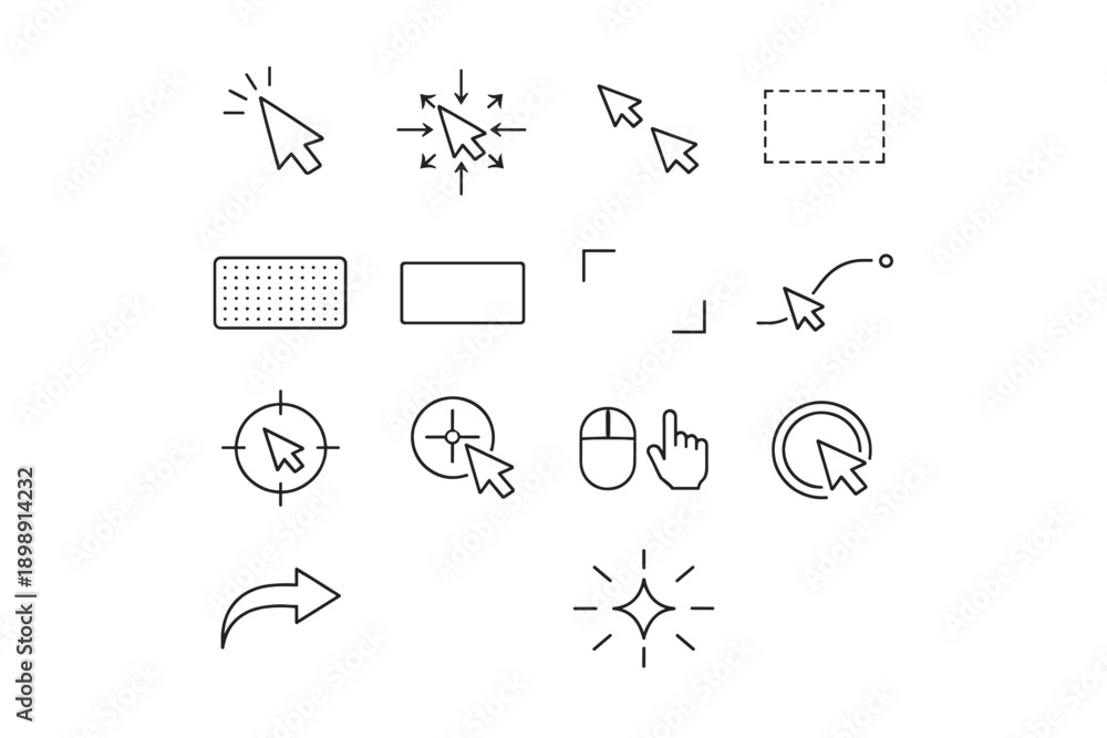 Obraz premium Icon hot mark generation vector target cursor hint area brackets simple image