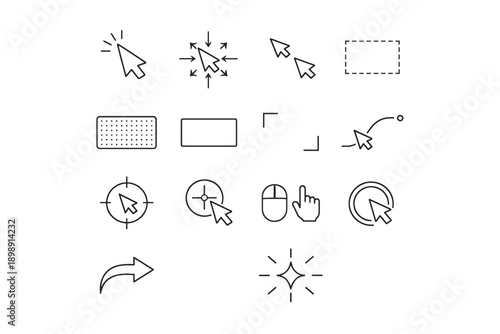 Icon hot mark generation vector target cursor hint area brackets simple image