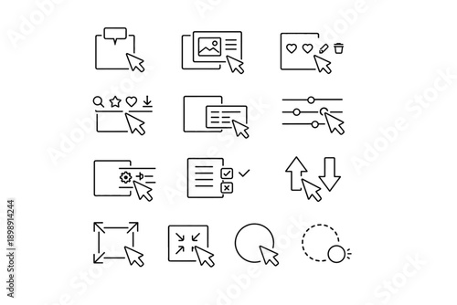 Vector icons simple image generation hint quick preview discovery contextual affordance icon