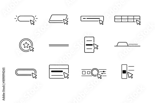 Navigation icon row state outline dropdown generation image hover vector tab simple