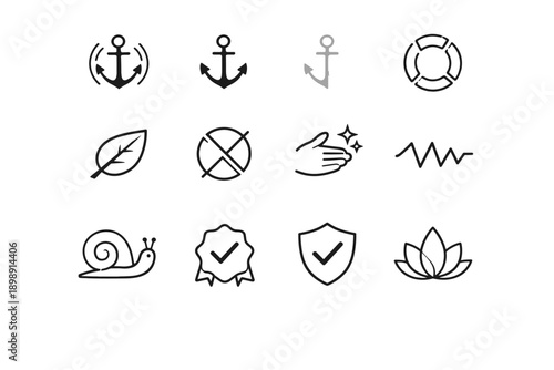 Leaf anchor reliability generation simple jank image mark transition vector warning snail