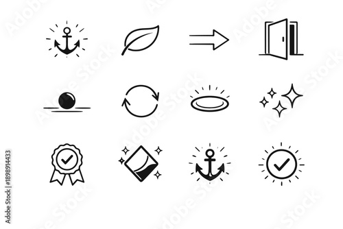 Generation end confidence icon image glow simple vector experience sparkle final polished