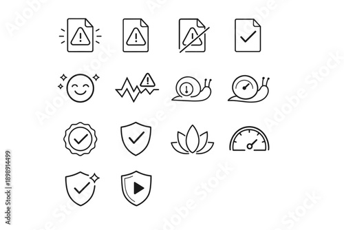 Mark shield alternative seal animated vector reliability feedback throttled animation set icon