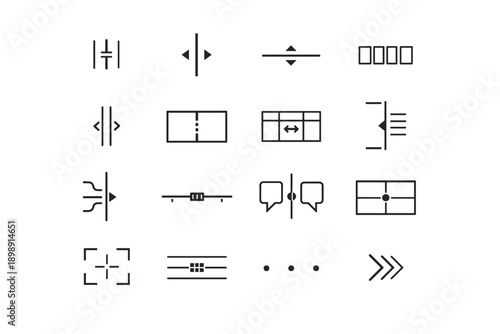 Image panel bar divider simple layout generation navigation icon vector timeline affordance