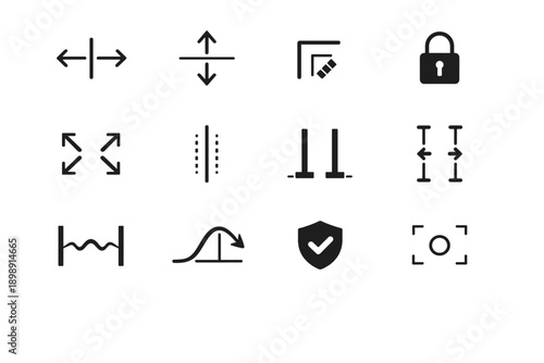 Arrows cue minimalist vector hint resize elastic width icon resistance drag