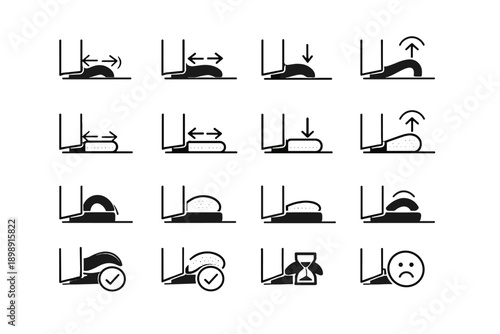 Resilience icon focus calm vector seals material comparison effectiveness door rebound seal