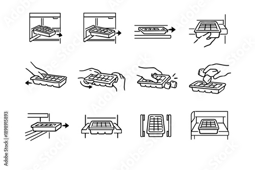 Space focus icon vector placement adequate release fridge easy forward tray