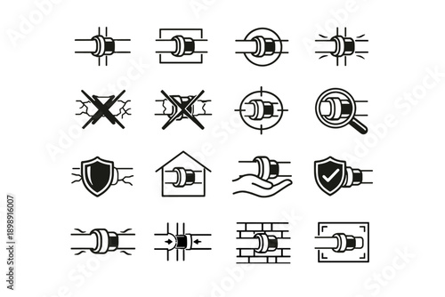 Safety wall around vector finish calm focus icon icons silhouette crossed radiator