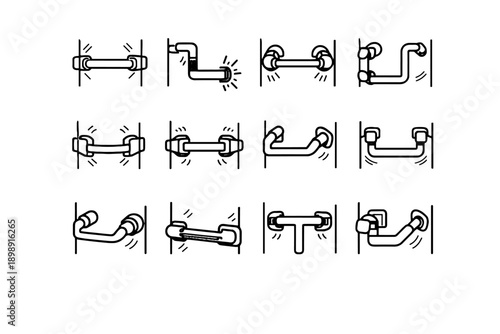 Vector distributing safety prevention focus force calm avoidance stress handle icon glass
