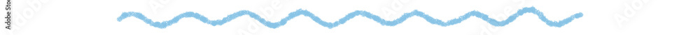 Fototapeta premium Hand drawn wavy blue crayon underline with sketch element style. Blue wave line forms a bold stroke and artistic underline for creative highlight, perfect as a graphic accent or decorative element.