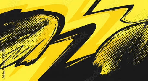 Comic book style illustration of two fists punching with yellow background
