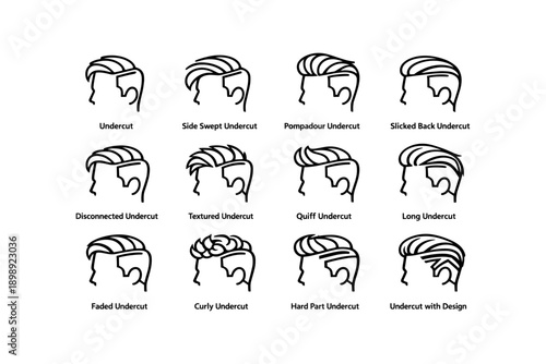 Men's undercut hairstyles: styles and variations