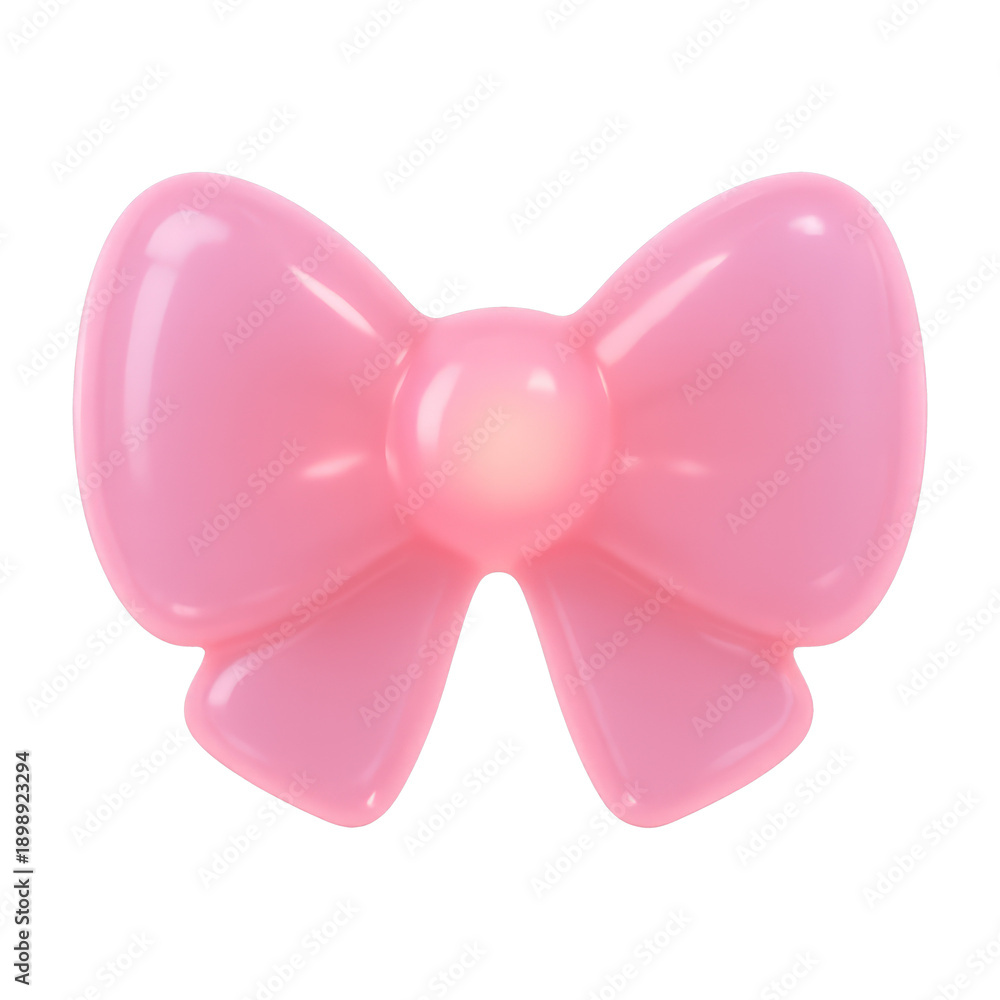 Fototapeta premium PNG Glossy pink bow illustration.