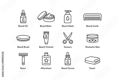 Beard grooming collection: essential tools and products for beard care