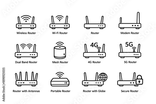 Various types of wireless routers and modems for networking solutions