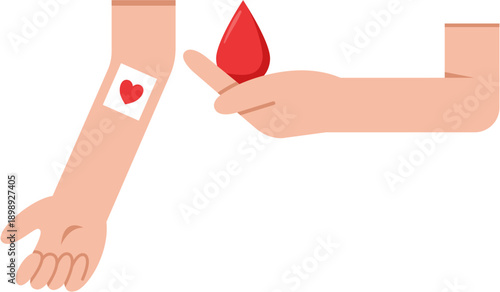 Concept Illustration Of Blood Donation