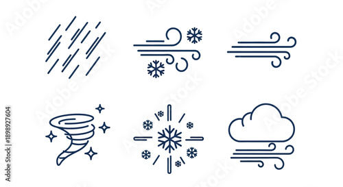Weather condition icons show.