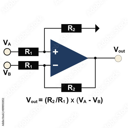 Basic differential amplifier circuit design with formula