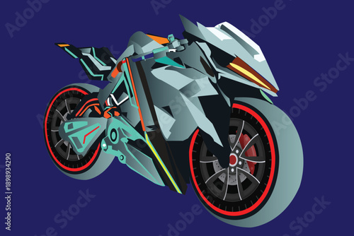 super fast and sophisticated motorbike	