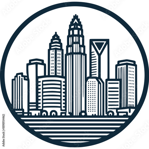 Charlotte Skyline Outline Icon