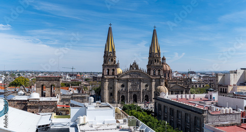 Bild auf Leinwand catedral, house of god, ciudad, guadalajara, aereo, cúpula, religiones, historia