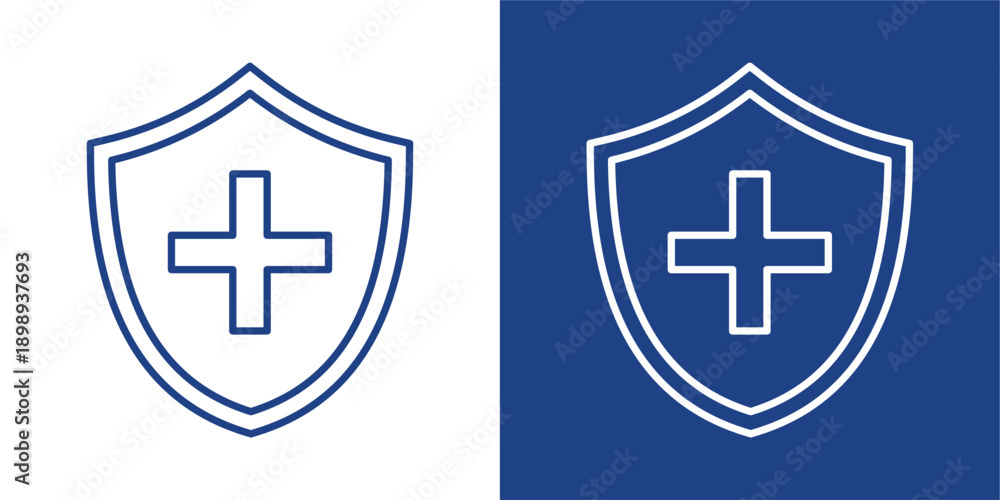Fototapeta premium Hygiene Blue And White Icon Style Collection