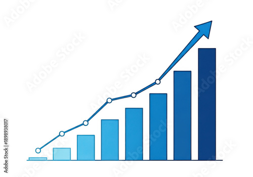 Business growth chart showing increasing trend isolated on transparent background Free Download Business growth chart showing increasing trend isolated on transparent background - GFXLoad