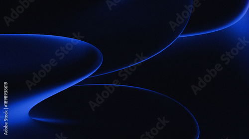Foto The electric blue color on a pitch black background gives a futuristic and modern feel, similar to the minimalist wallpaper style often found on technological devices