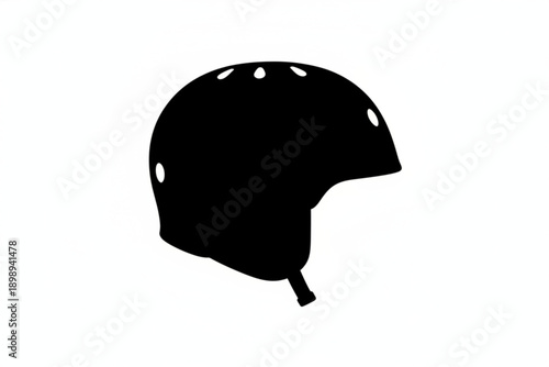 Safety First: This silhouette of a protective helmet represents safety in sports and activities.