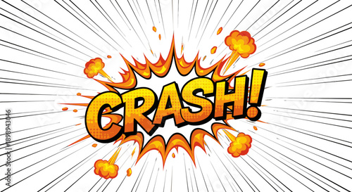 Comic book explosion crash effect