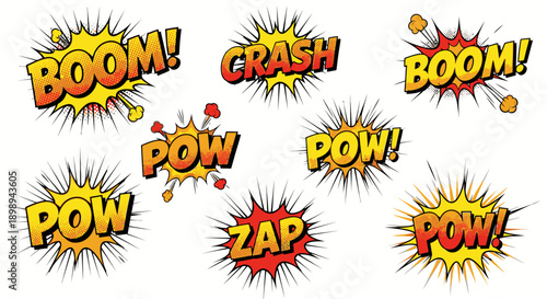 Comic book explosion effects