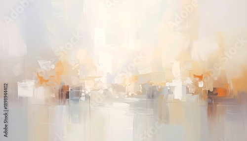 Abstract background featuring soft, out-of-focus lights, indistinct shapes creating a dreamy bokeh effect, ideal for  background or in artistic compositions emphasizing softness, light, minimalism.