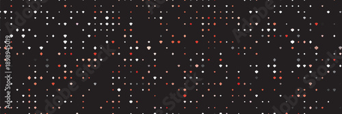 Dark Green, Red vector cover with symbols of gamble. Colorful gradient with signs of hearts, spades, clubs, diamonds. Pattern for ads of parties, events in Vegas.