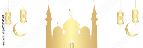 hanging lentern illustration background for Ramadan kareem