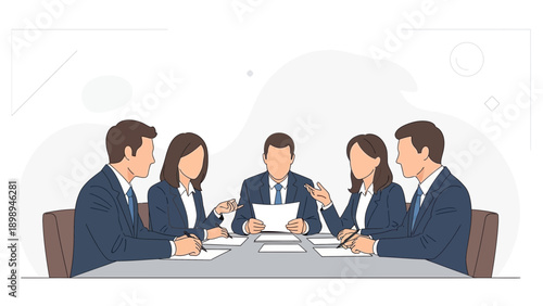 Business meeting, team collaboration, planning strategy, discussion concept