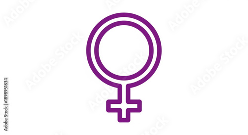 Purple venus symbol for women empowerment and equality