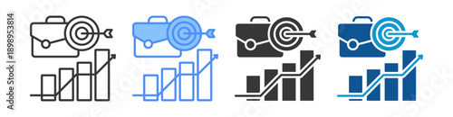 Career Goals Icon Set Multiple Style Collection