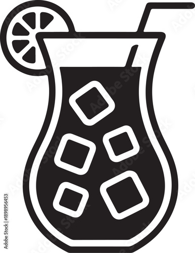 A refreshing glass of iced tea with a slice of lemon on the rim.