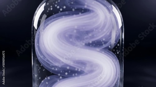 Swirling Energy: Within a glass bottle, a captivating swirl of energy dances, a visual representation of power and motion, inviting contemplation of the unseen forces that shape our world.