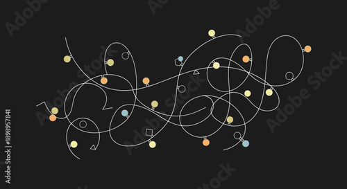 Colorful string lights with bulbs on a for decoration