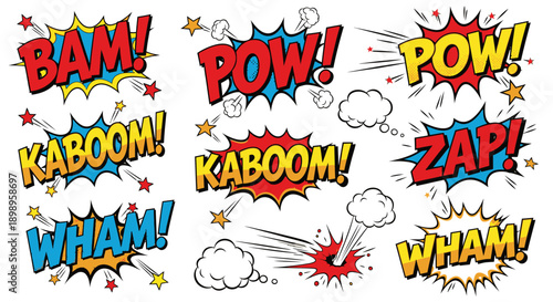 Comic book explosion effects