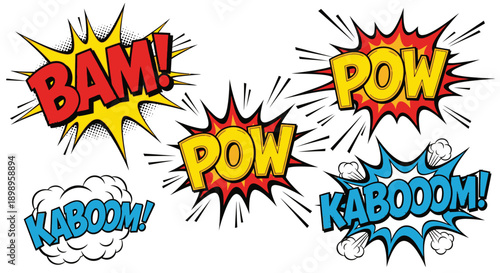 Comic book explosion effects